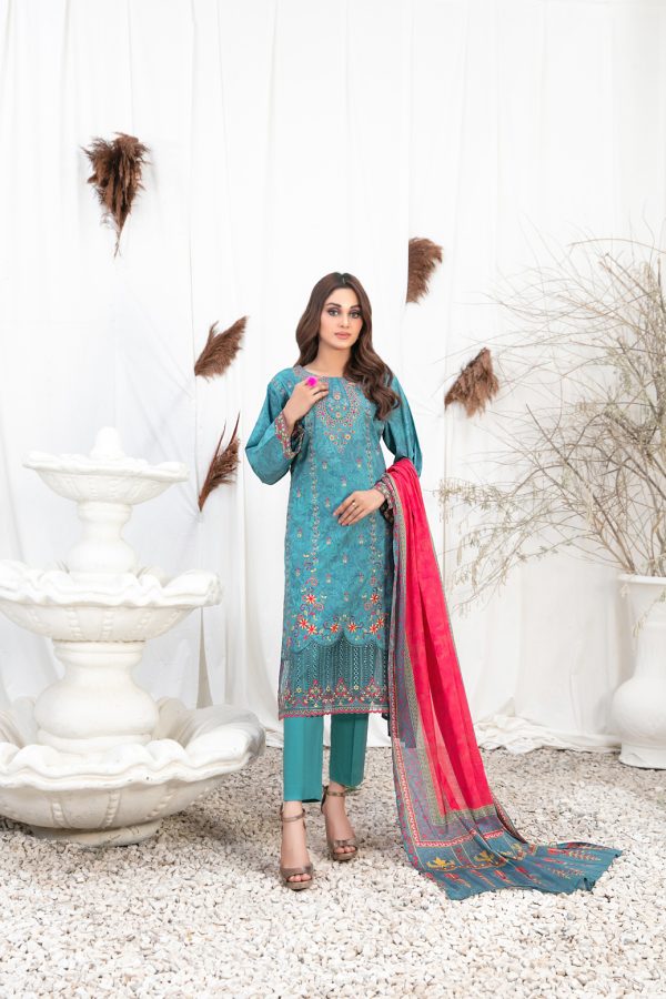 Tasika Embroidered Lawn Digital Print by Tawakkal-D-2188