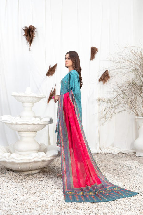 Tasika Embroidered Lawn Digital Print by Tawakkal-D-2188-india