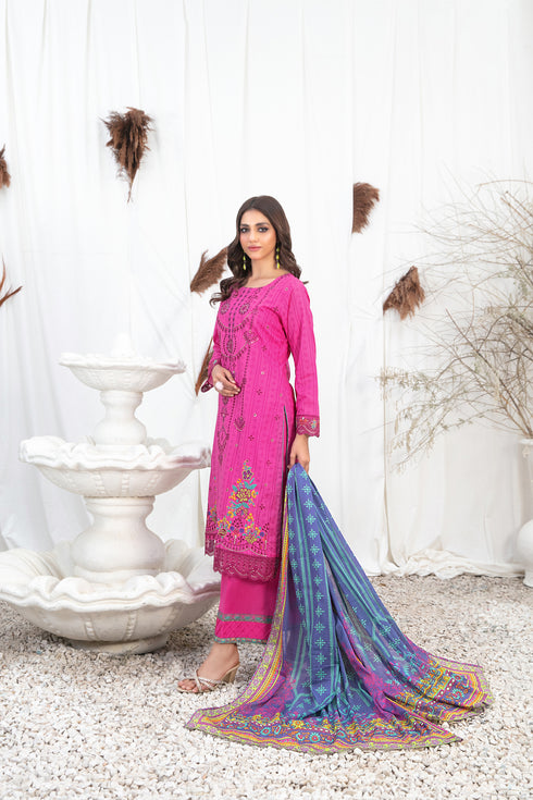 Tasika Embroidered Lawn Digital Print by Tawakkal- D-2201-india