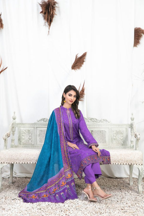 Tasika Embroidered Lawn Digital Print by Tawakkal- D-2197-delhi