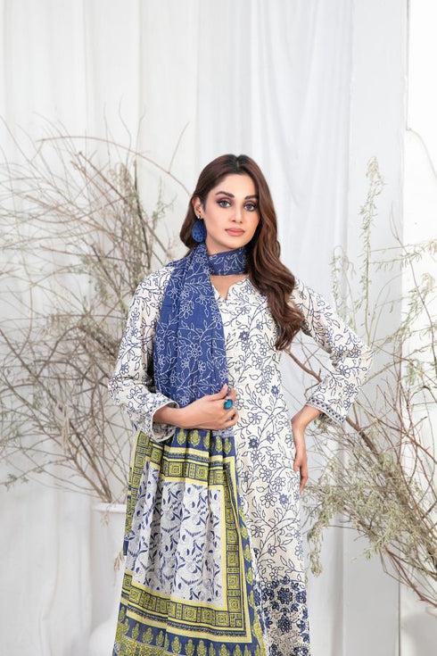 Tasika Embroidered Lawn Digital Print by Tawakkal- D-2200-delhi