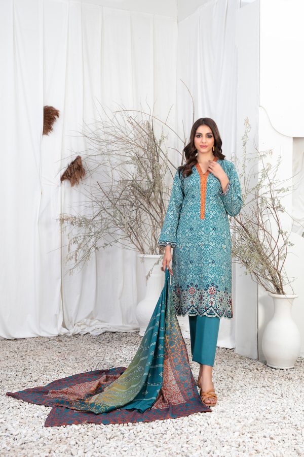 Tasika Embroidered Lawn Digital Print by Tawakkal-D-2191