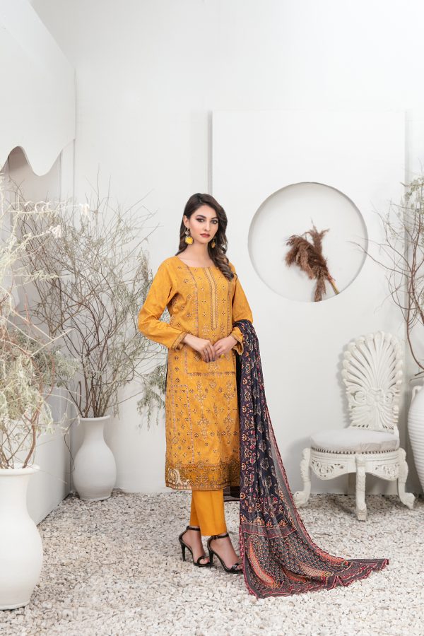 Tasika Embroidered Lawn Digital Print by Tawakkal-D-2187