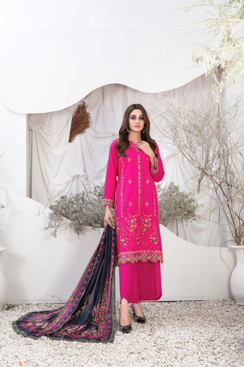 Tasika Embroidered Lawn Digital Print by Tawakkal-D-2194