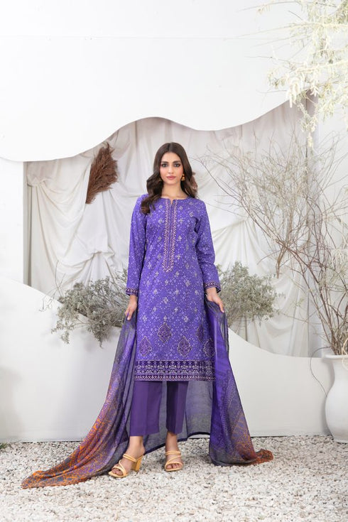 Tasika Embroidered Lawn Digital Print by Tawakkal-D-2196