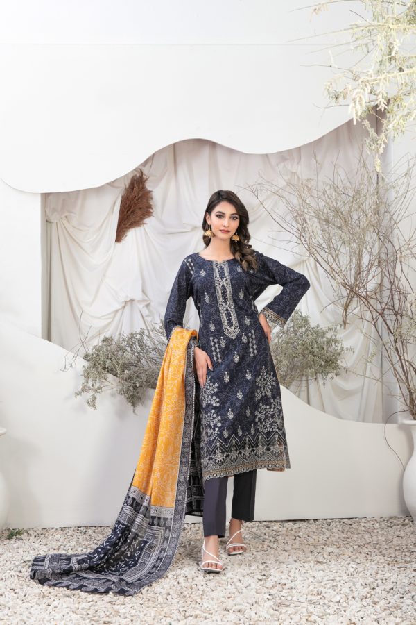 Tasika Embroidered Lawn Digital Print by Tawakkal- D-2199