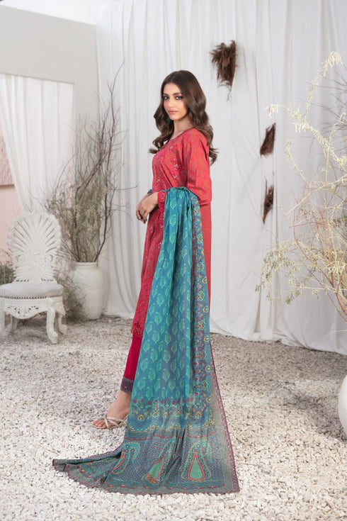 Tasika Embroidered Lawn Digital Print by Tawakkal-D-2190-india