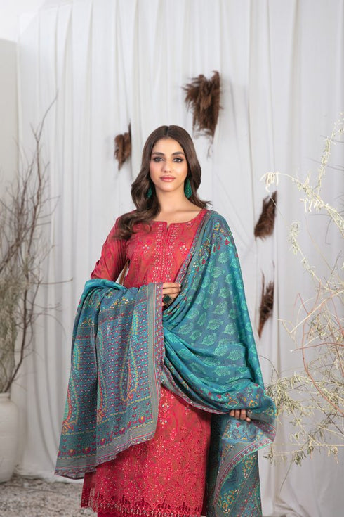 Tasika Embroidered Lawn Digital Print by Tawakkal-D-2190-delhi