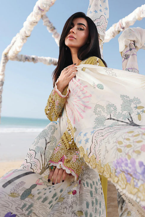 Qalamkar Sahil Luxury Lawn – SA-07 HIRA