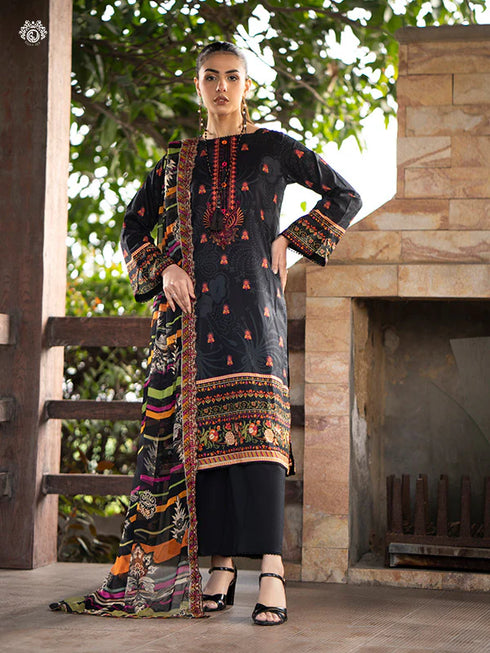GullJee Rang Pasand Digital Print Embroidered by -india-delhi