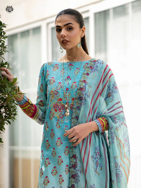 GullJee Rang Pasand Digital Print Embroidered by -delhi-ncr