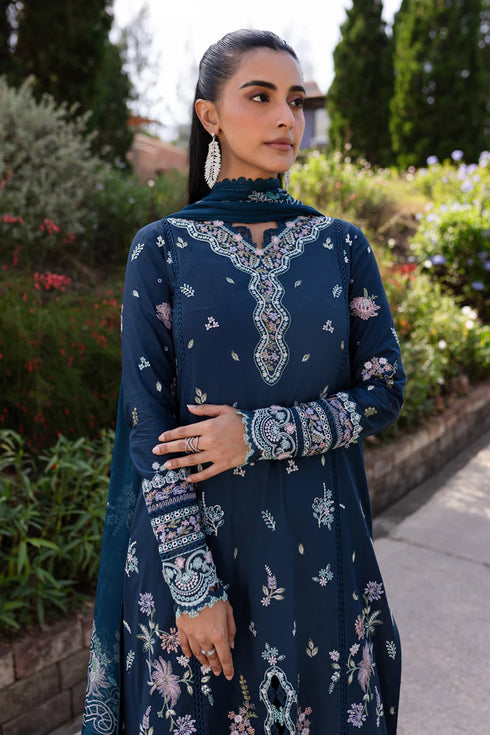 Qalamkari Qline Summer Lawn-QM-01 Bleu