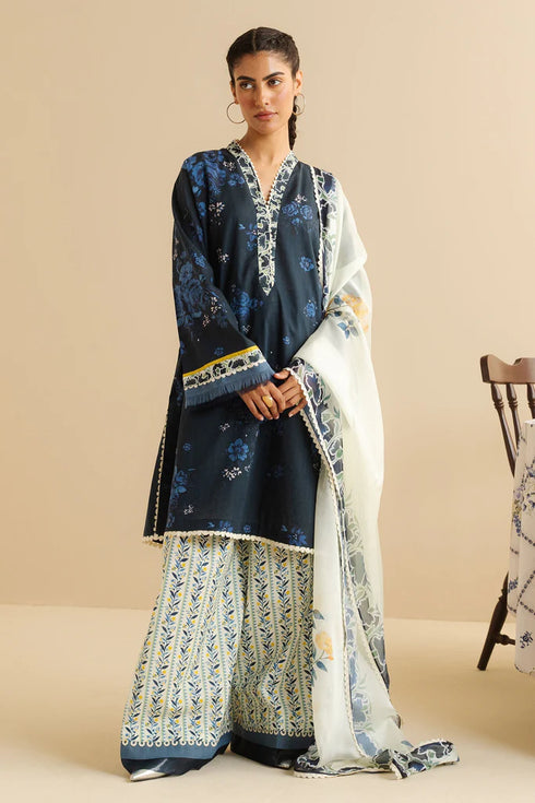 Zara Shahjahan Coco Prints Lawn Drop II – Leya-1B