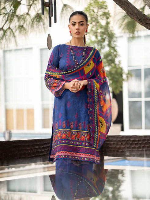 GullJee Rang Pasand Digital Print Embroidered by -delhi-india