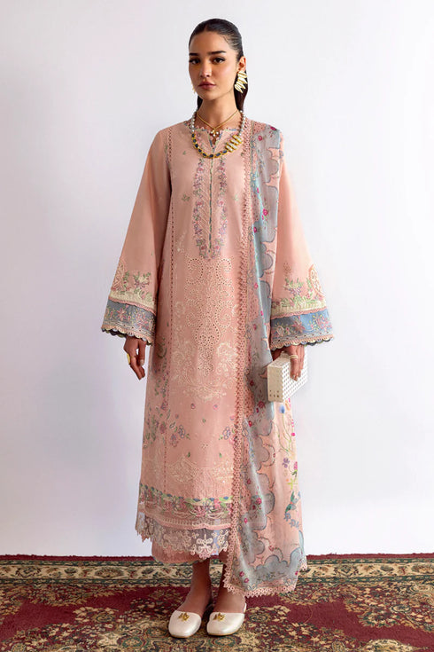Qalamkar Qlinekari Lawn-DC-11 Hedi