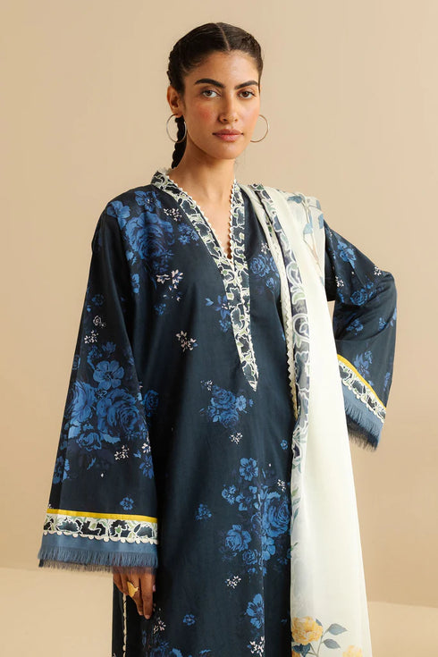Zara Shahjahan Coco Prints Lawn Drop II – Leya-1B