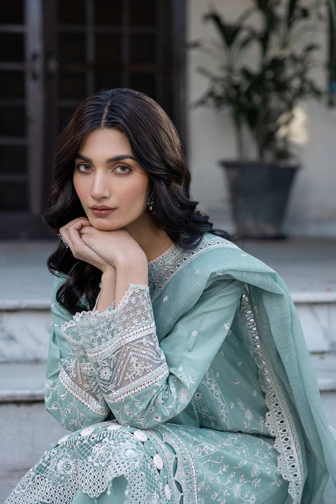 Farasha Bahaar Embroidered Lawn Collection – Aqua Pearl-delhi