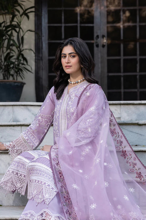 Farasha Bahaar Embroidered Lawn Collection – Lilac Florine-delhi