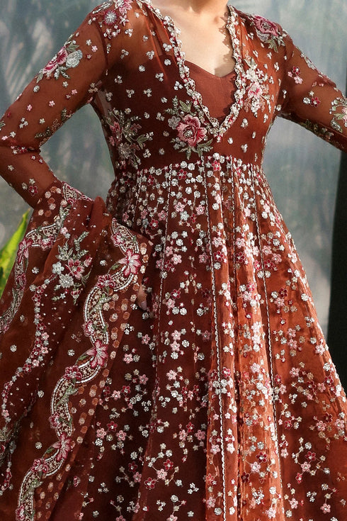 Afrozeh La Fuchsia Luxury Formal Collection-Shale