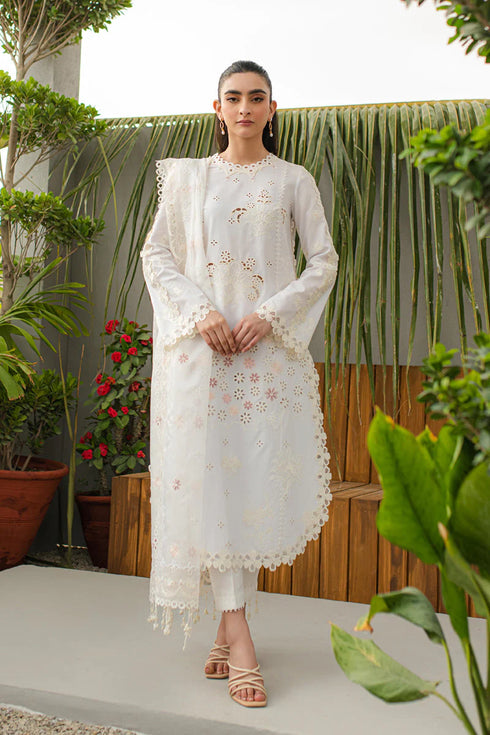 Qalamkar Qlinekari Chikankari Lawn suits india –JK-10 ORLA