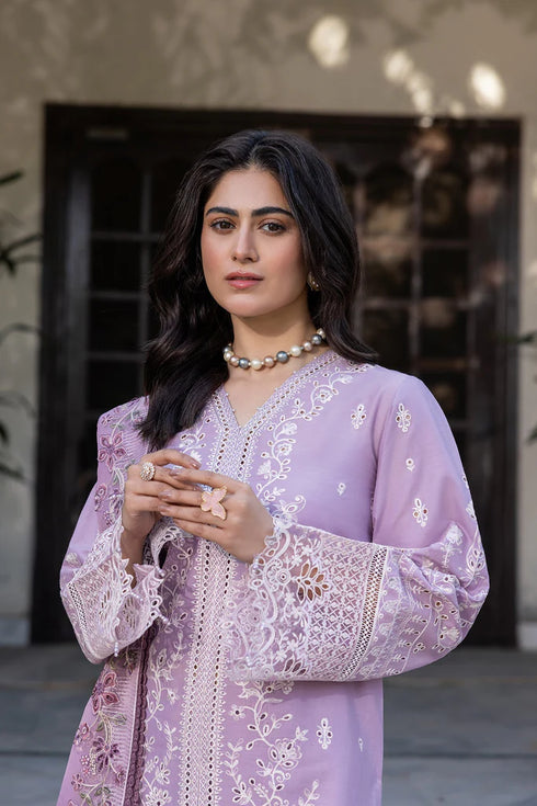 Farasha Bahaar Embroidered Lawn Collection – Lilac Florine-faridabad