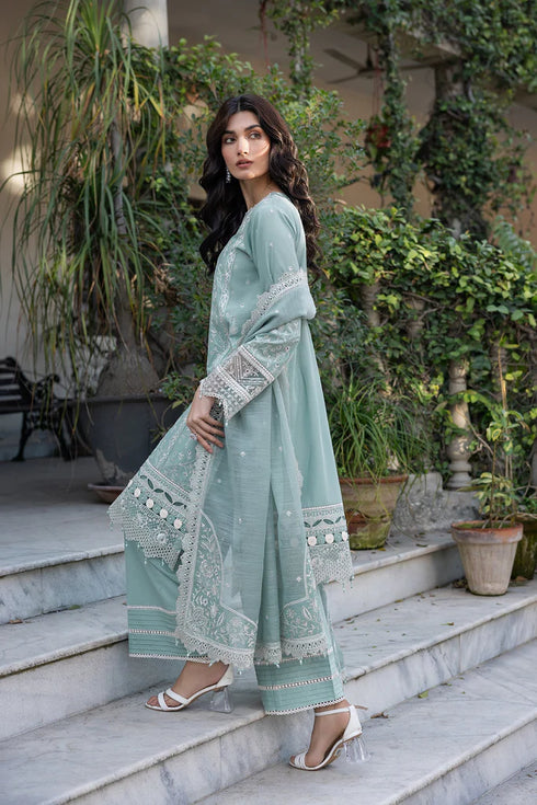 Farasha Bahaar Embroidered Lawn Collection – Aqua Pearl-gurugram