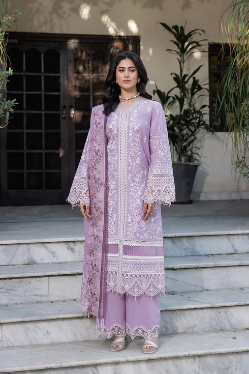 Farasha Bahaar Embroidered Lawn Collection – Lilac Florine