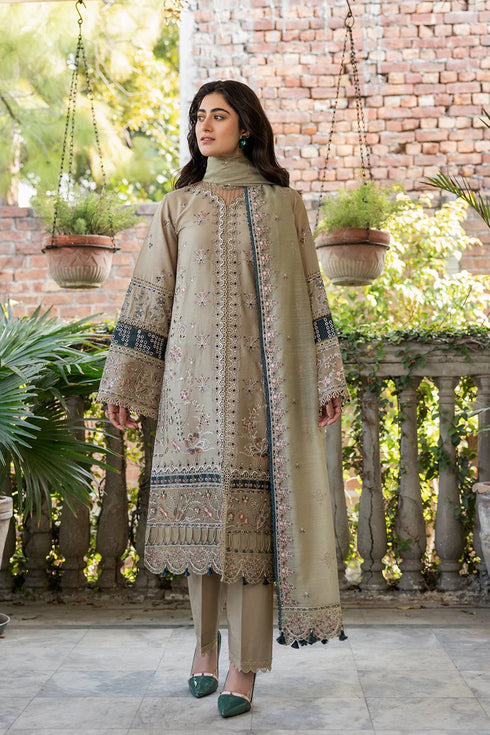 Farasha Bahaar Embroidered Lawn Collection – Whimsical Sage-india