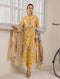 ZA Clothing Embroidered Semi Stitched Lawn- Sunlit Elegance 01