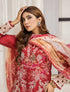 ZA Clothing Embroidered Semi Stitched Lawn- Ruby Radiance 03