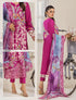 ZA Clothing Embroidered Semi Stitched Lawn- Serene Orchid 04