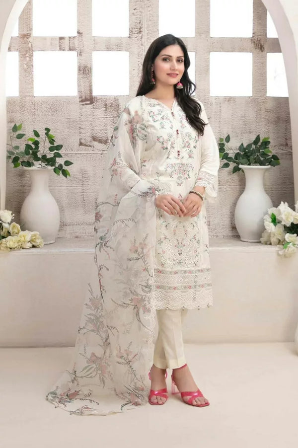 Kaiya Semi-Stitched Embroidered Lawn by Tawakkal Fabrics -D-9181