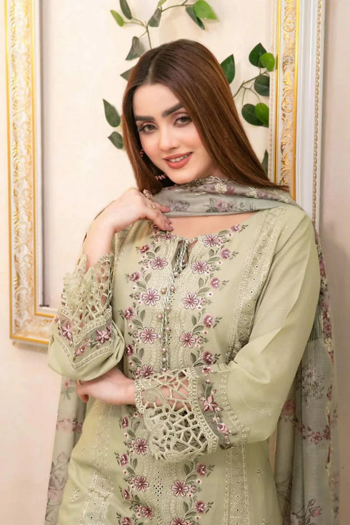 Kaiya Semi-Stitched Embroidered Lawn -allibaash