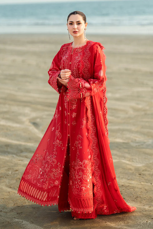 Qalamkar Sahil Kinare Luxury Lawn Collection 2025 –FK-07 BELLA