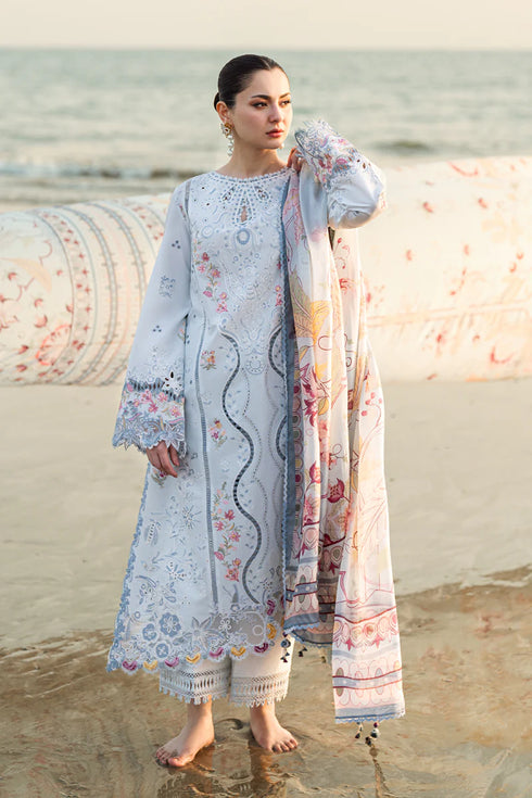Qalamkar Sahil Kinare Luxury Lawn Collection 2025 –FK-02 ISABELLA