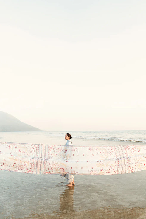 Qalamkar Sahil Kinare Luxury Lawn Collection 2025 –FK-02 ISABELLA