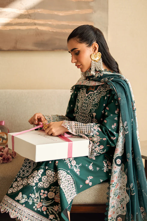 Qalamkar Sahil Kinare Luxury Lawn Collection 2025 – FK-13 ELIZA