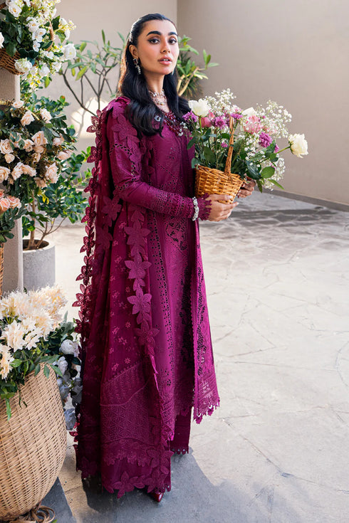 Qalamkar Sahil Kinare Luxury Lawn Collection 2025 – FK-11 VIOLET