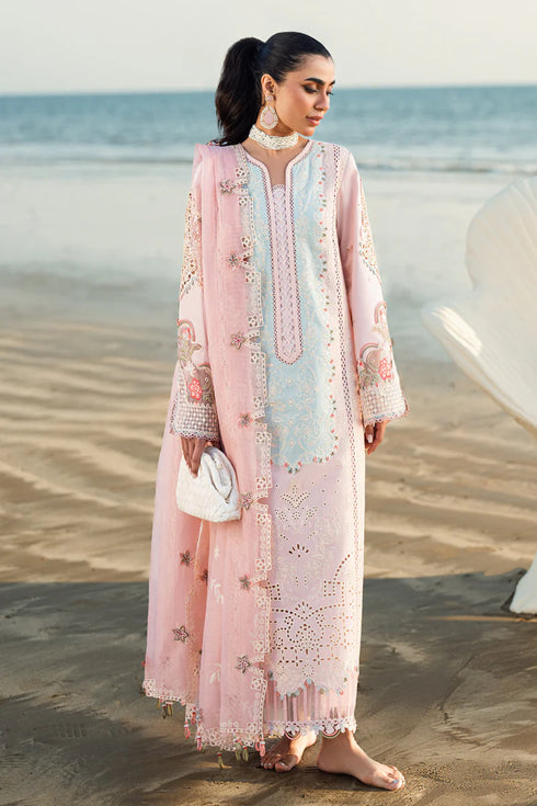 Qalamkar Sahil Kinare Luxury Lawn Collection 2025 – FK-08 REEM