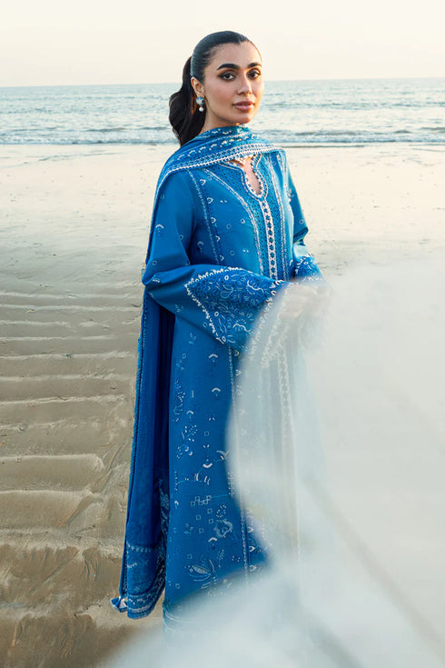 Qalamkar Sahil Kinare Luxury Lawn Collection 2025 –FK-03 VICTORIA