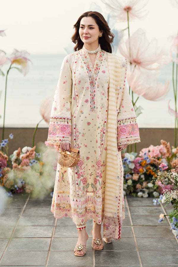 Qalamkar Sahil Kinare Luxury Lawn Collection 2025 – FK-14 SCARLETT