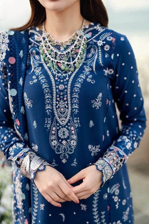 Qalamkar Sahil Kinare Luxury Lawn Collection 2025 –FK-05 AURORA