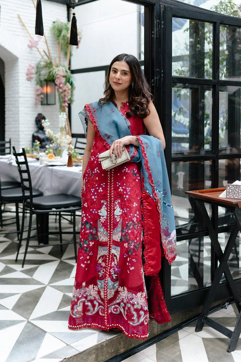 Afrozeh Luxury Embroidered Lawn Glacis