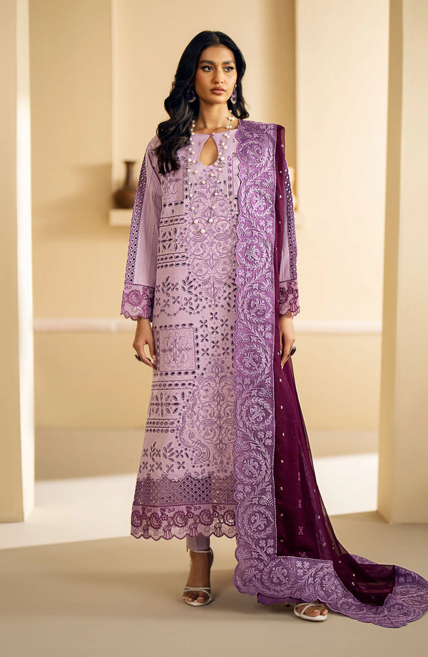 Maryum N Maria Luxury Lawn-MS24-633 - Winsome orchid - KIRA