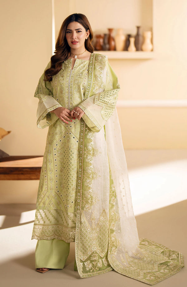 Maryum N Maria Luxury Lawn-MS24-634 - LIly Green - Yulia