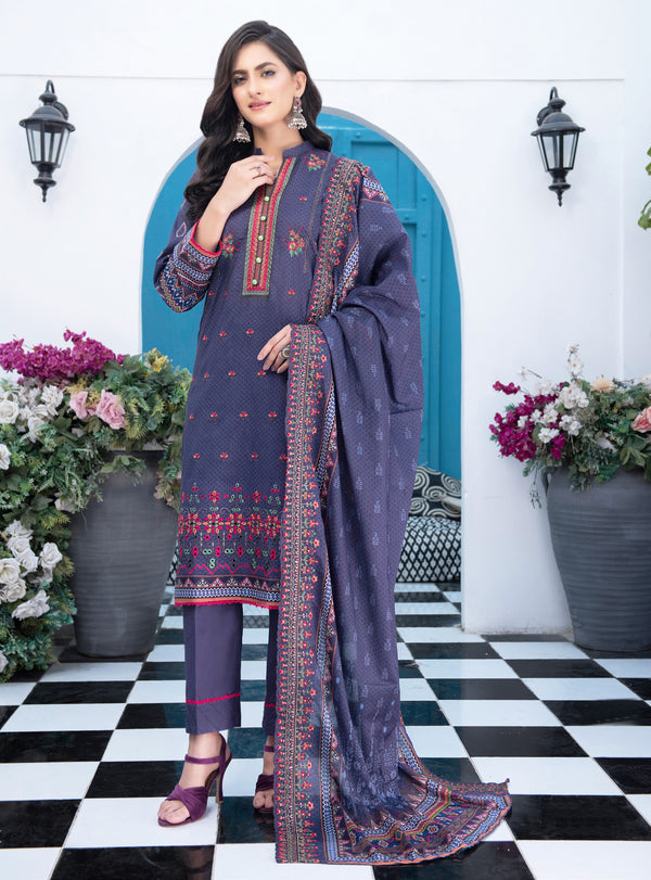 Aabirah Vol 2 By MTF Printed Embroidered Lawn Suit D06- Summer Collection