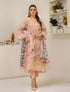 ZA Clothing Embroidered Semi Stitched Lawn-Blush Apricot 04
