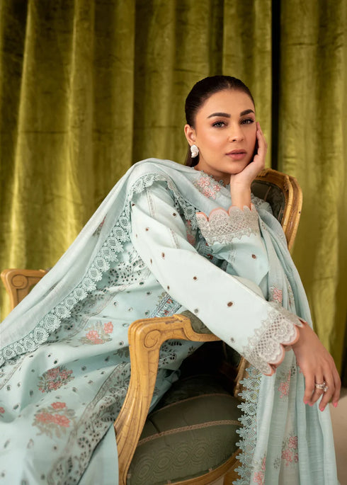 Apana by Aabyaan Chikan Kari Embroidered suit -allibaash.com