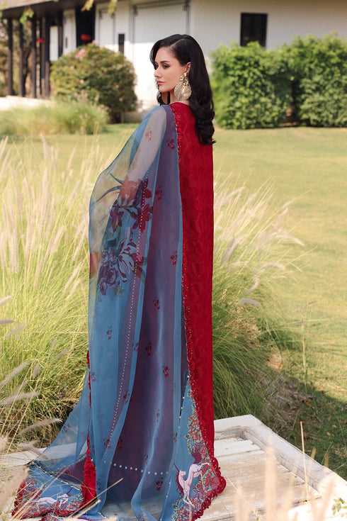 Afrozeh Luxury Embroidered Lawn Glacis