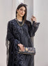 ZA Clothing Embroidered Semi Stitched Lawn- Midnight Elegance